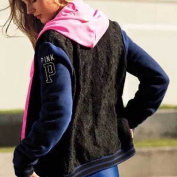 ❌SOLD❌VS Pink Bomber Jacket - Picture 2 of 4